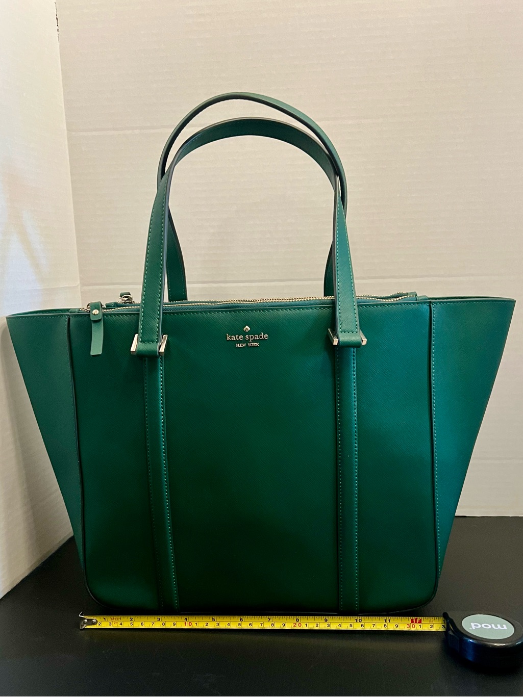Kate Spade Green Leather Structured Tote